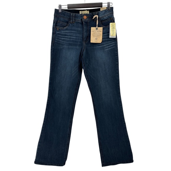 Democracy Ab Tech High Rise Itty Bitty Bootcut Jeans Dark Women's Sz 8 NEW - Picture 2 of 14